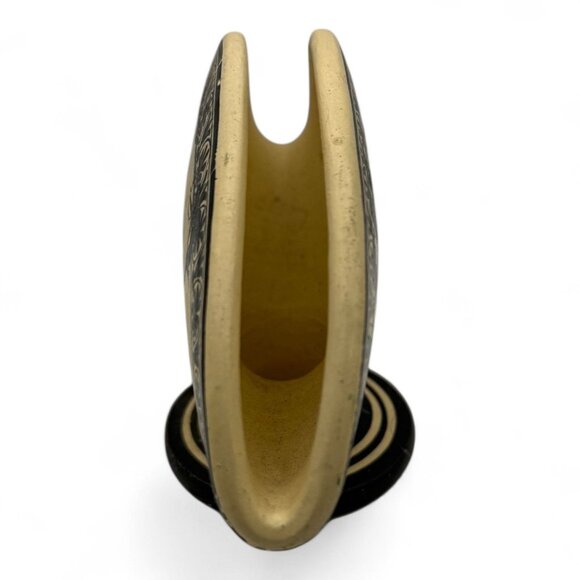 Greek Pottery-Style Vintage Napkin Holder Handmade In Greece 4" Tall Traditional - Picture 4 of 8